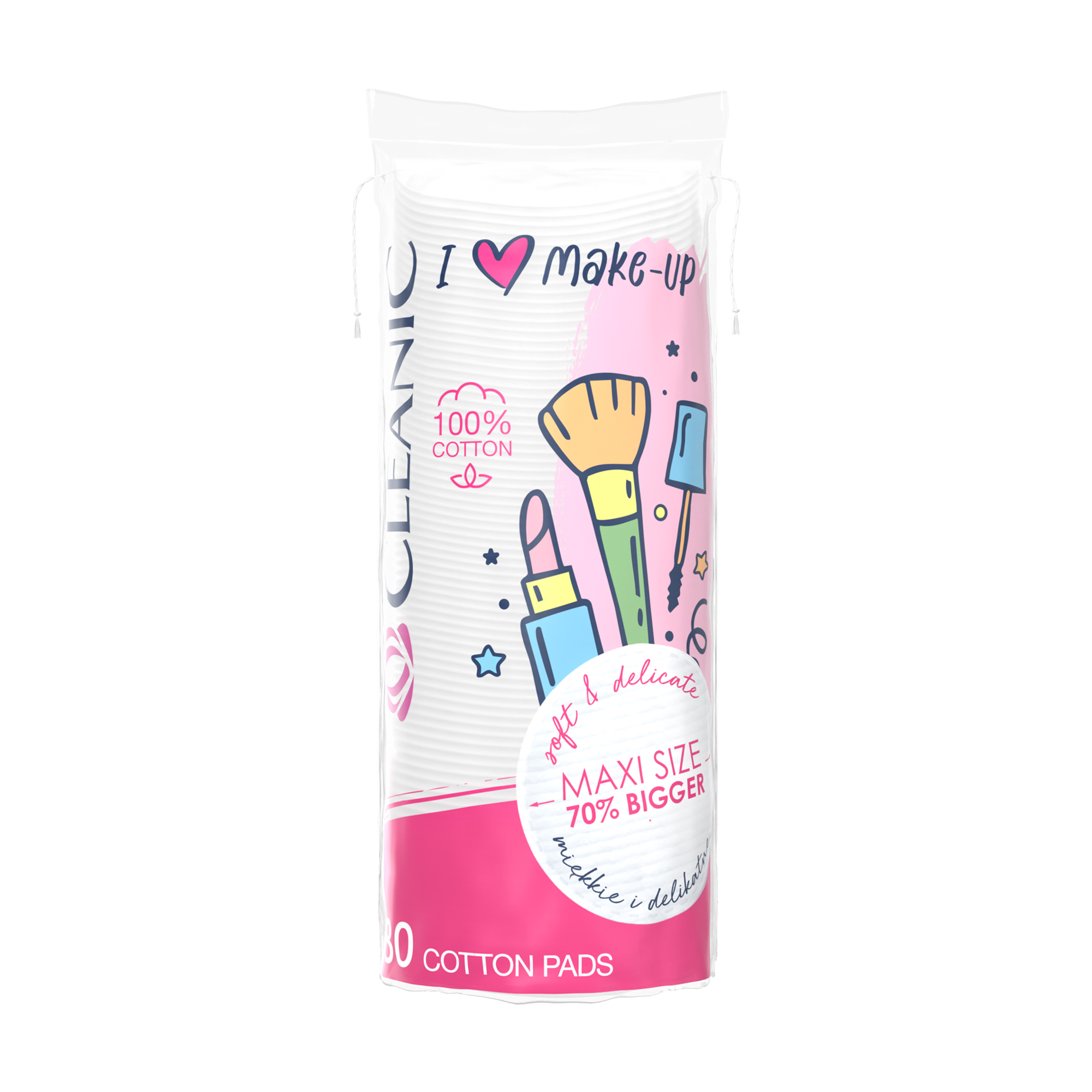 Ватні диски Cleanic I Love Make Up, 80 шт